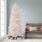 7ft. Pre-Lit White Carson Artificial Pine Christmas Tree, Clear Lights